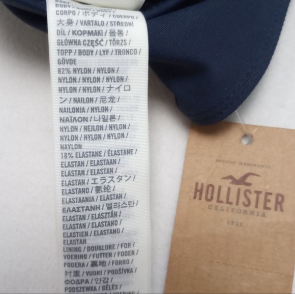 NWT Hollister Betty's Navy Ruffle Bikini Top, size Large - Picture 8 of 8